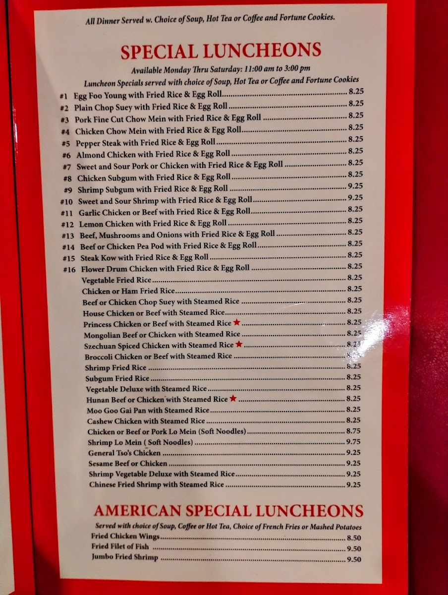 Flower Drum Restaurant Menu - Image 3